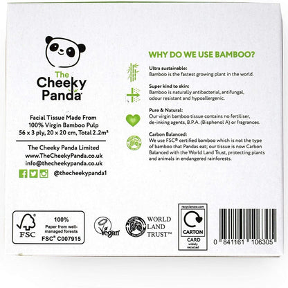 Bamboo Luxury Facial Tissue Cube 3PLY 56 Sheets - Cheeky Panda - Facial Tissues - Eco Natural Products