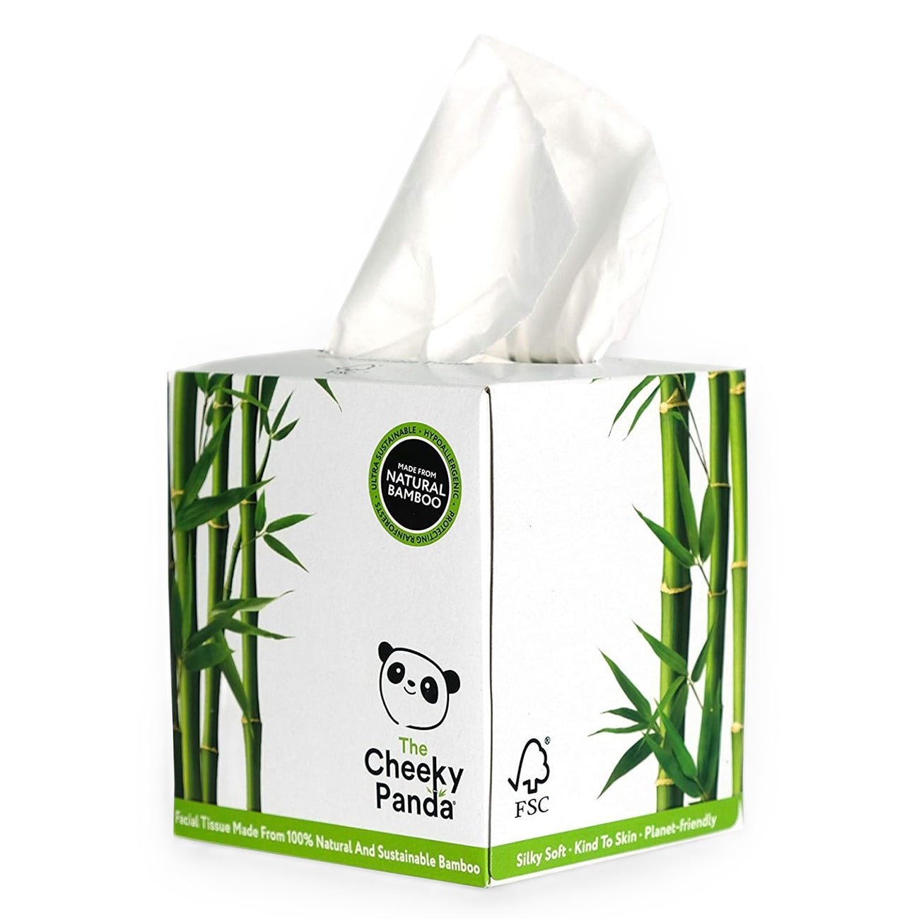 Bamboo Luxury Facial Tissue Cube 3PLY 56 Sheets - Eco Natural Products - Cheeky Panda - Facial Tissues