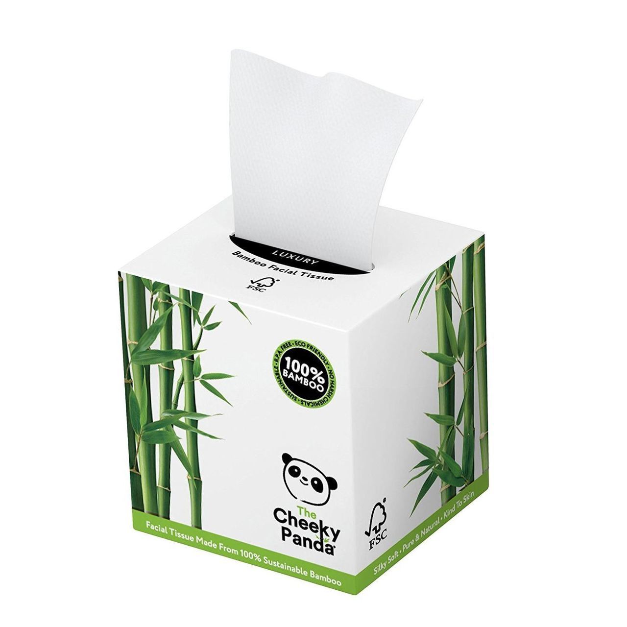 Bamboo Luxury Facial Tissue Cube 3PLY 56 Sheets - Eco Natural Products - Cheeky Panda - Facial Tissues