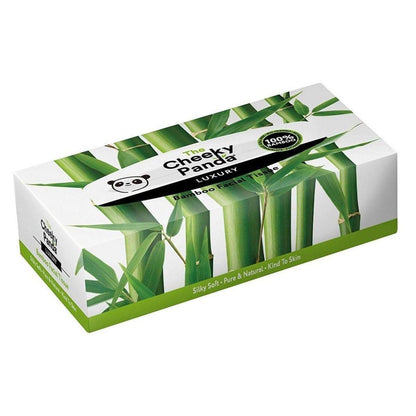 Bamboo Luxury Facial Tissue Flat Box 3PLY 80 Sheets - Cheeky Panda - Facial Tissues - Eco Natural Products