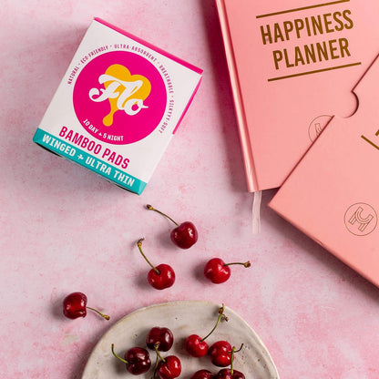 Bamboo Pads Winged & Utra Thin 10 Day & 5 Night Pads - Here We Flo - Feminine Sanitary Supplies - Eco Natural Products