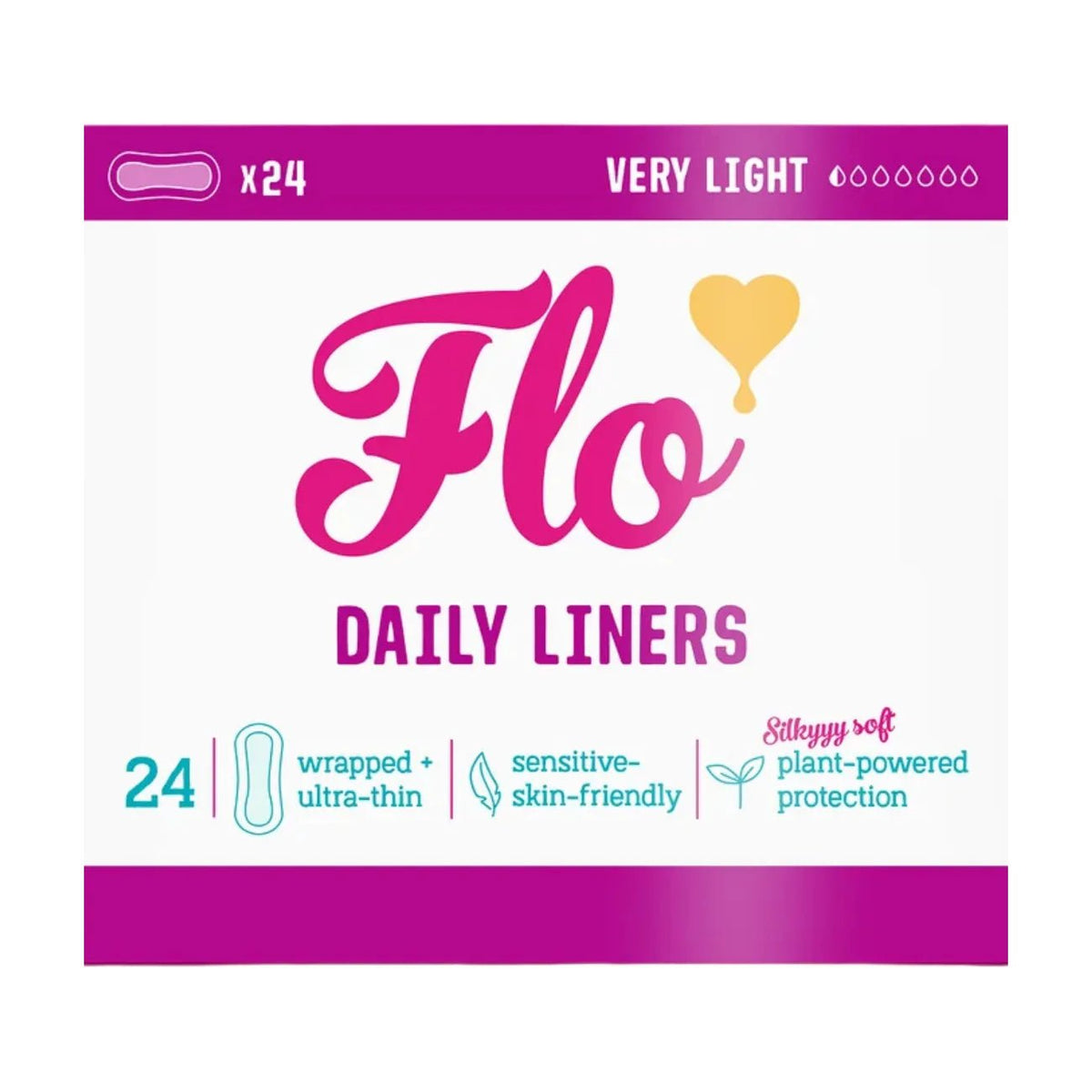 Bamboo Pantyliners 24 in a Pack Plastic Free - Here We Flo - Feminine Sanitary Supplies - Here We Flo