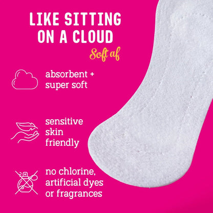 Bamboo Pantyliners 24 in a Pack Plastic Free - Here We Flo - Feminine Sanitary Supplies - Here We Flo