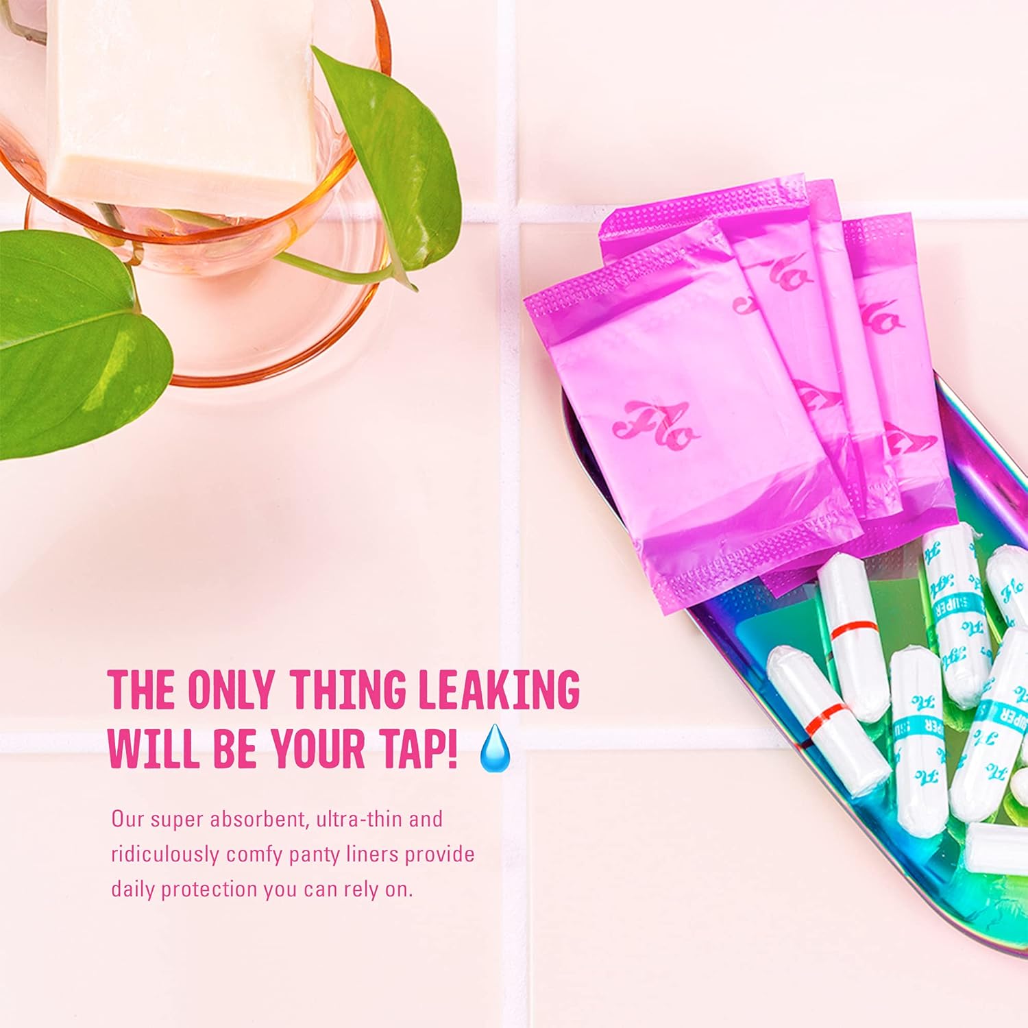 Bamboo Pantyliners 24 in a Pack Plastic Free - Here We Flo - Feminine Sanitary Supplies - Eco Natural Products