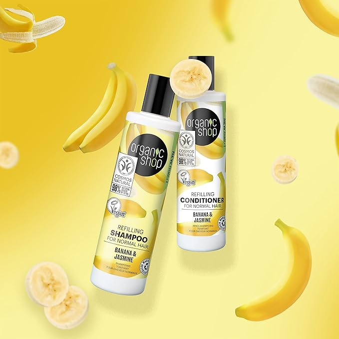 Banana and Jasmine Refilling Conditioner for Normal Hair 280 ml - Organic Shop - Conditioner - Eco Natural Products