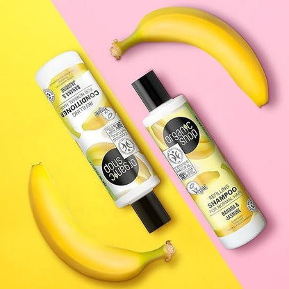 Banana and Jasmine Refilling Shampoo for Normal Hair 280 ml - Organic Shop - Shampoo - Eco Natural Products