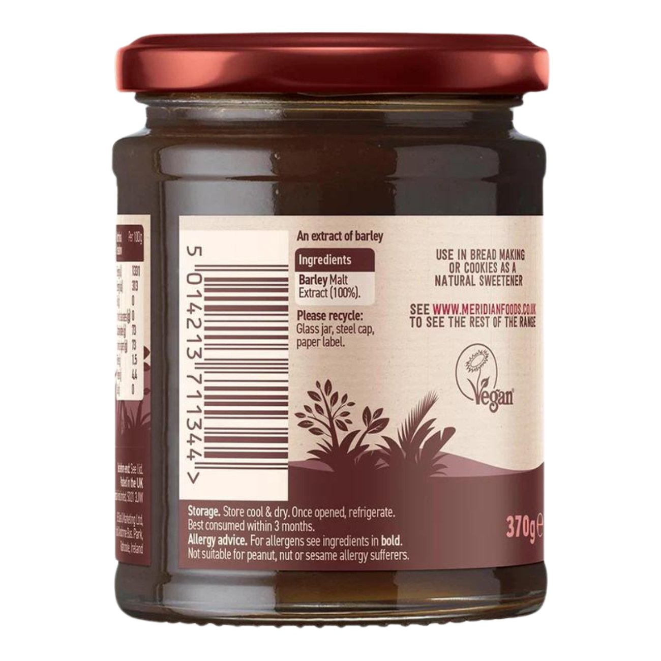 Barley Malt Extract 370g - Meridian - Malt Syrup - Eco Natural Products