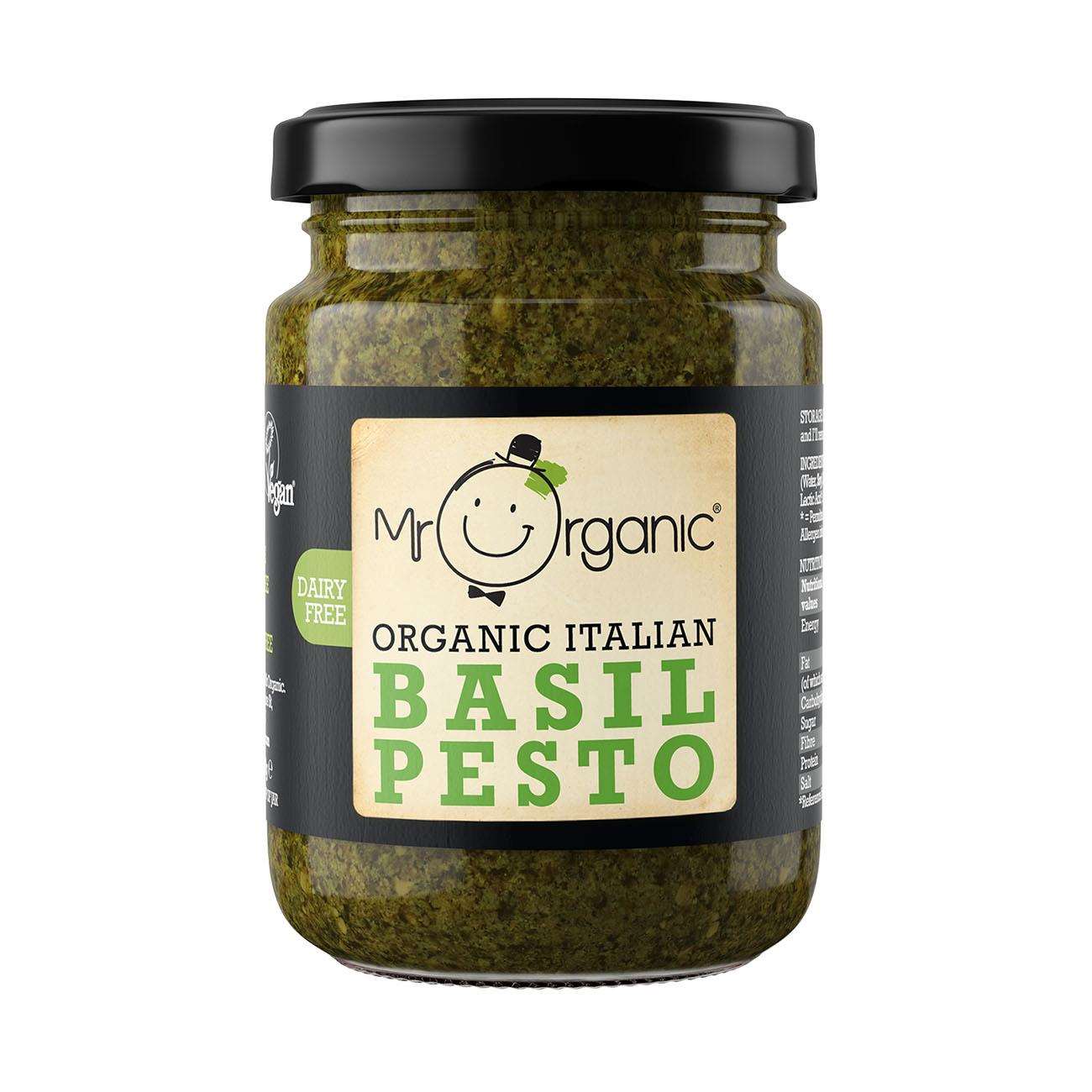 Basil Vegan Pesto 130g - Eco Natural Products - Mr Organic - Pasta Sauce