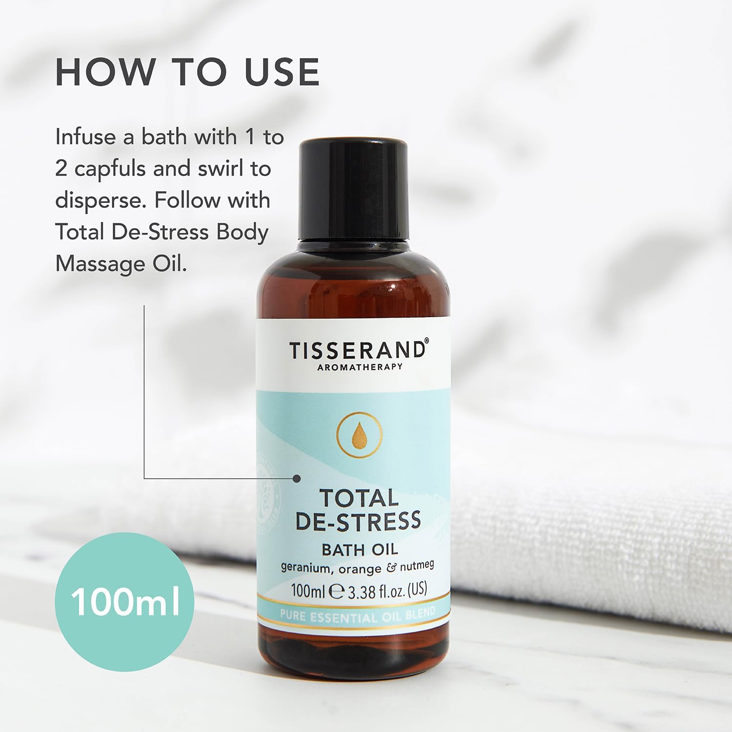 Bath Oil De - stress 100ml - Eco Natural Products - Tisserand - Bath Oil