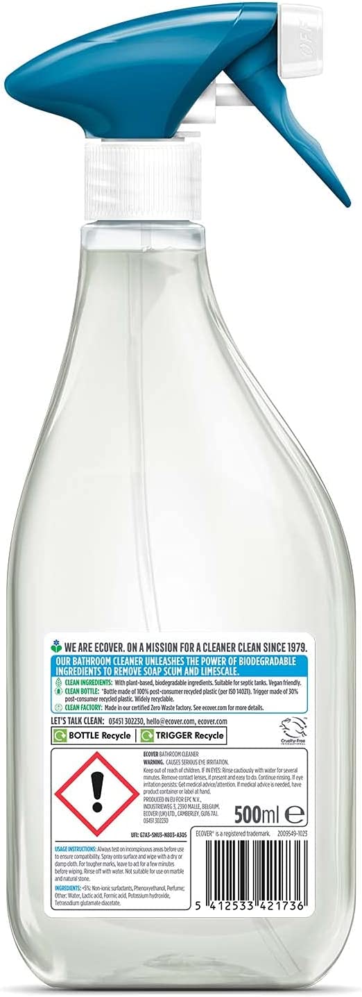 Bathroom Cleaner 500ml - Eco Natural Products - Ecover - Cleaner