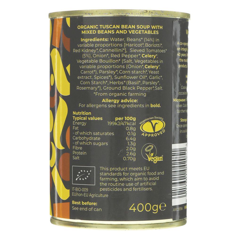 Bean Soup Tuscan 400g - Eco Natural Products - Suma - Whole Food Soup