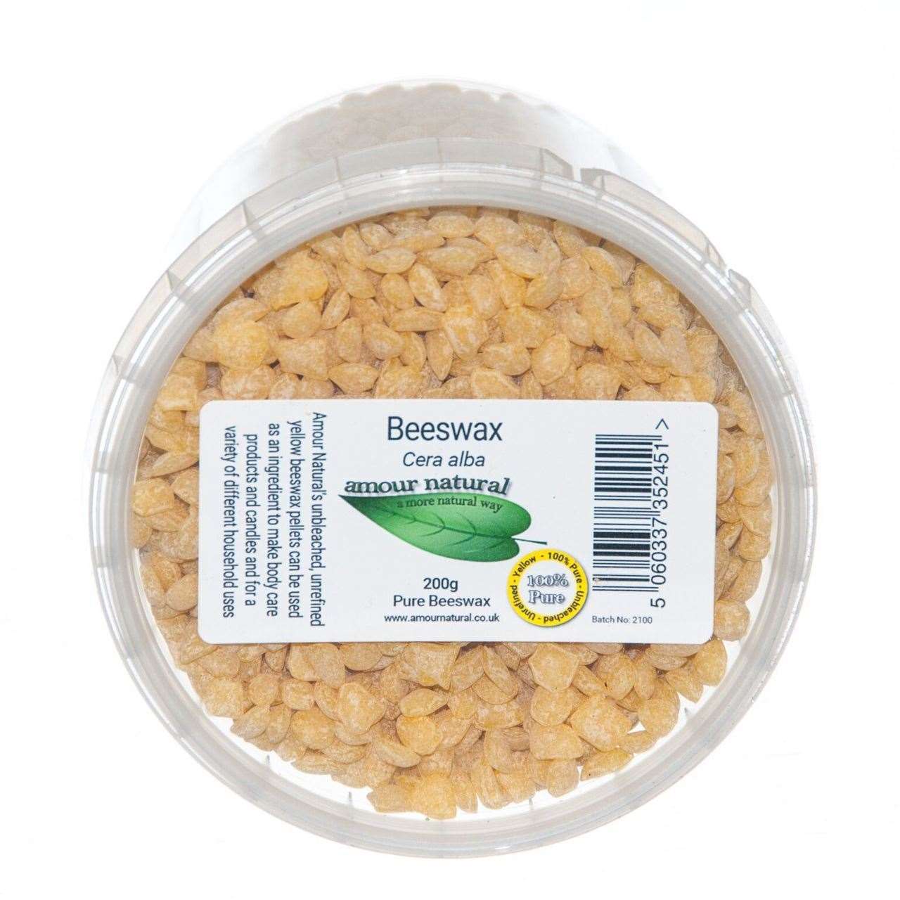 Bees wax Pellets 200g - Amour Natural - Beeswax Pellets - Eco Natural Products
