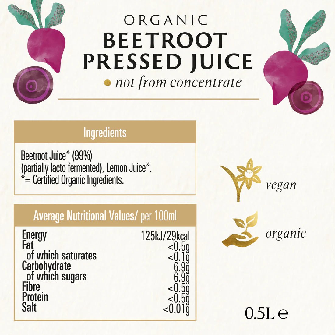 Beetroot Juice Pressed 0.5L - Biona - Juice - Eco Natural Products