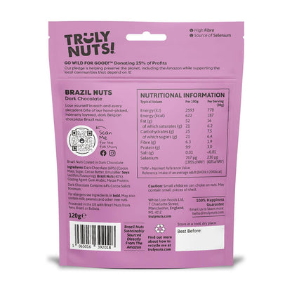 Belgian Dark Chocolate Brazil Nuts 120g - Truly Nuts! - Chocolate - Eco Natural Products