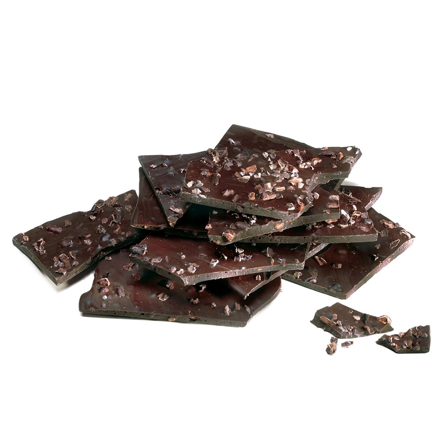 Belgian Thins Dark Chocolate 100% Pure Cacao Nibs 80g - Eco Natural Products - Belvas - Food