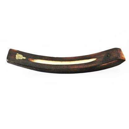 Bent Wooden Incense Ash Catcher 1pc - The Indian Connection - Incense Holders - The Indian Connection
