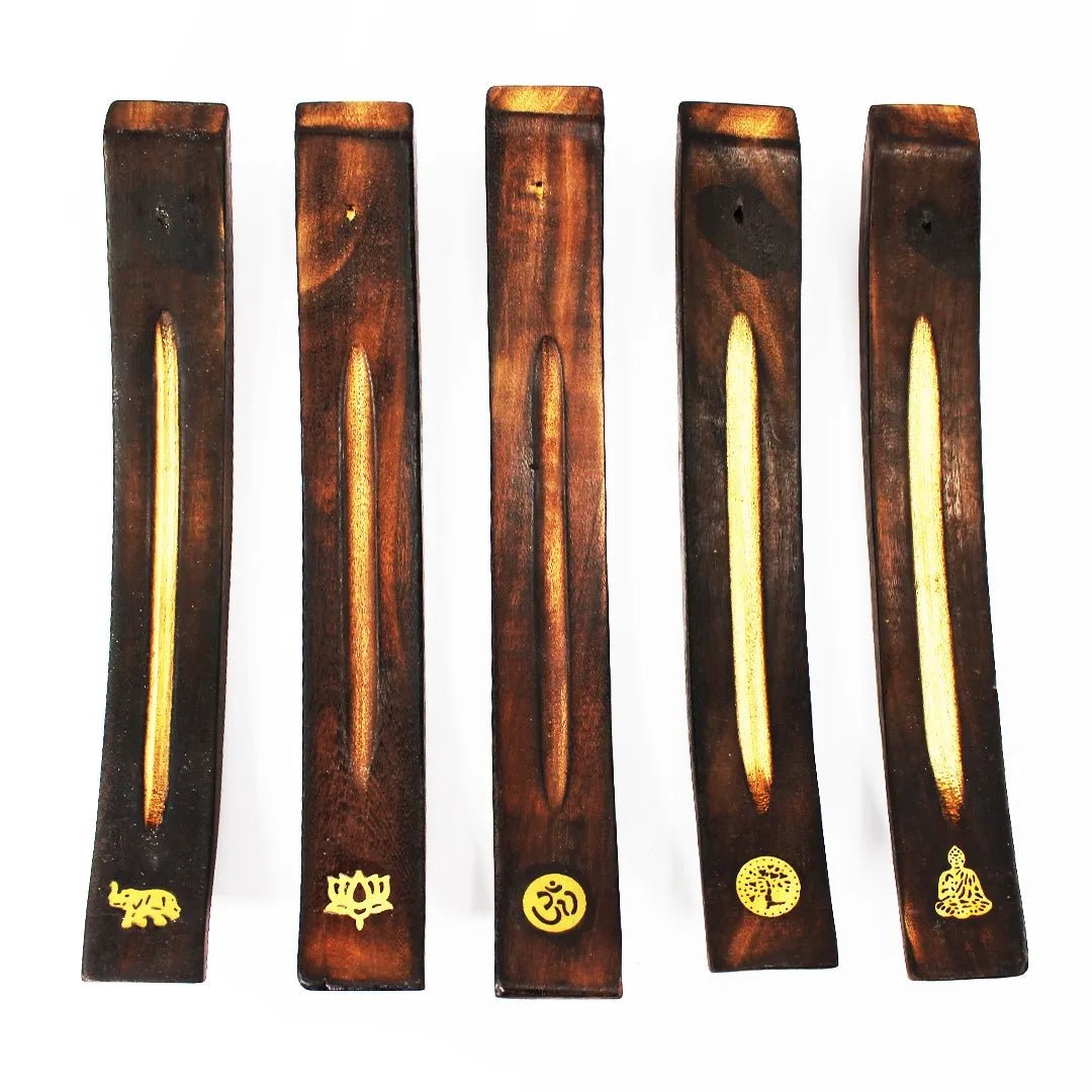 Bent Wooden Incense Ash Catcher 1pc - The Indian Connection - Incense Holders - The Indian Connection