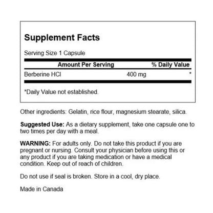 Berberine 400mg 60 Caps - Swanson - Supplement - Eco Natural Products