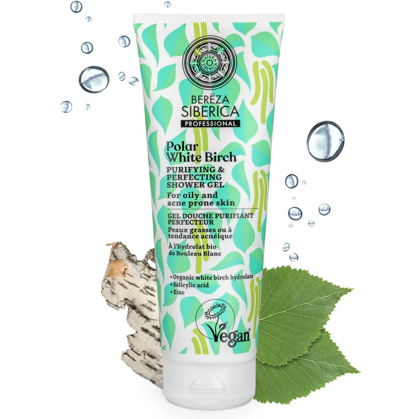 Bereza Purifying & Perfecting Shower Gel 200ml - Eco Natural Products - Natura Siberica - Body Wash