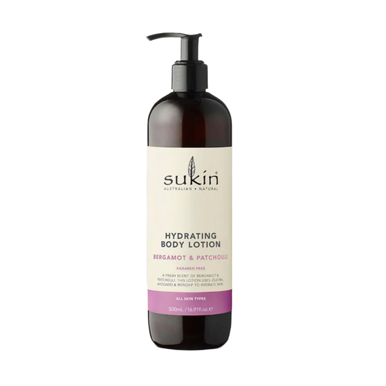 Bergamot & Patchouli Hydrating Body Lotion 500ml - Sukin - Body lotion - Eco Natural Products
