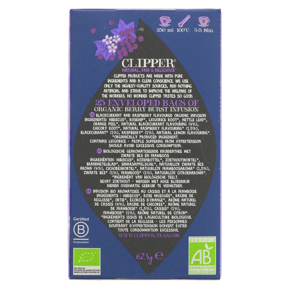 Berry Burst Infusion 25 Bags - Clipper - Herbal Infusion - Clipper