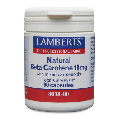 Beta Carotene 15mg 90 Capsules - Lamberts - Food Supplement - Eco Natural Products