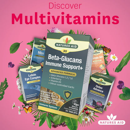 Beta - Glucans Immune Support + 30 Capsules - Natures Aid - Vitamins & Supplements - Eco Natural Products