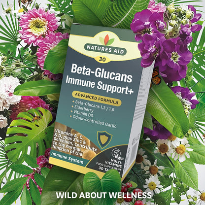 Beta - Glucans Immune Support + 30 Capsules - Natures Aid - Vitamins & Supplements - Eco Natural Products