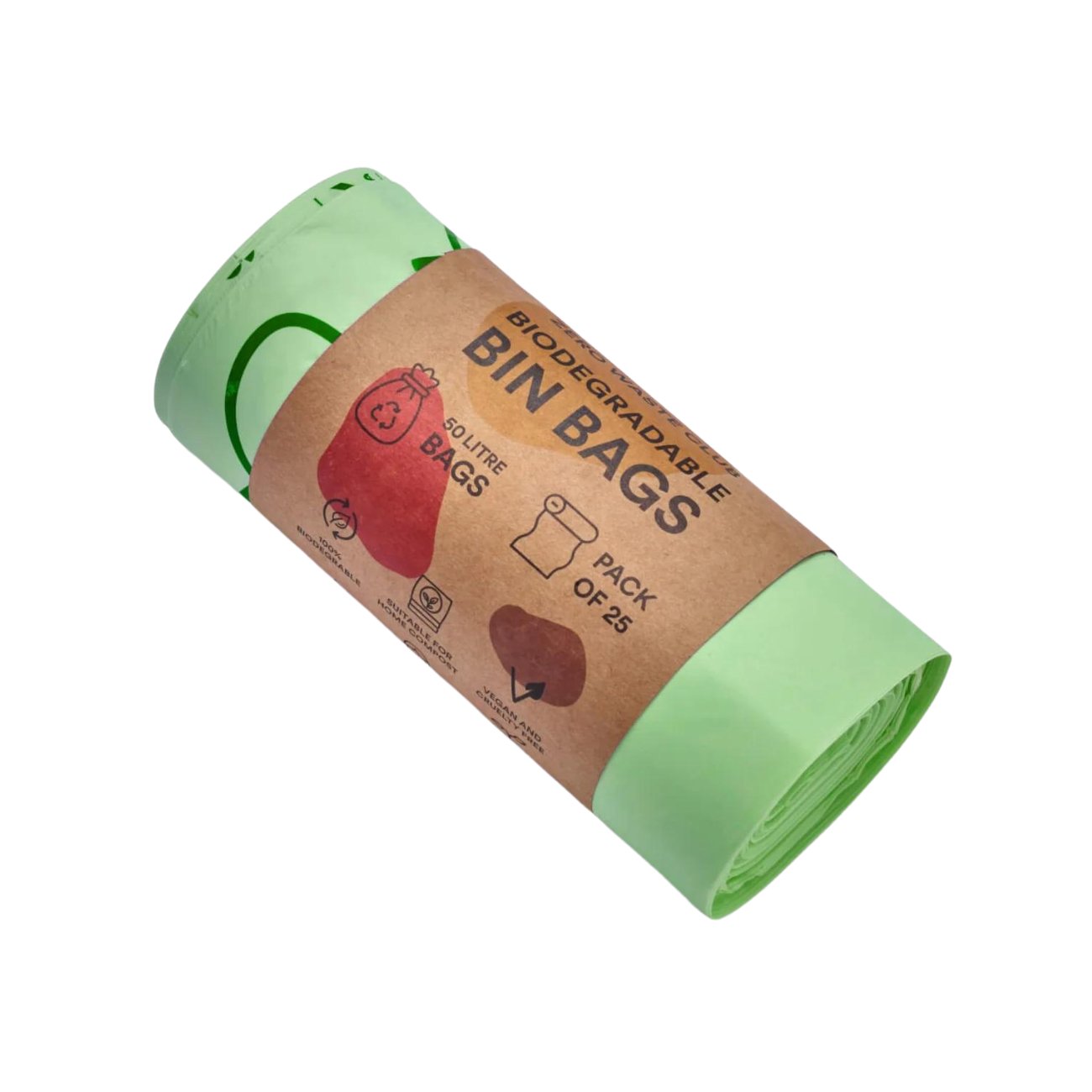 Bin Bags 50L Biodegradable 25 Packs - Zero Waste Club - Bag - Eco Natural Products