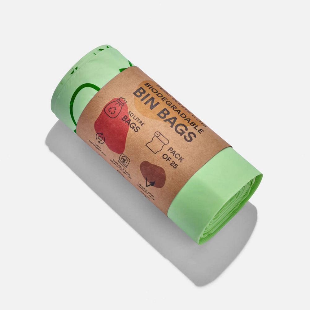 Bin Bags 50L Biodegradable 25 Packs - Zero Waste Club - Bag - Eco Natural Products
