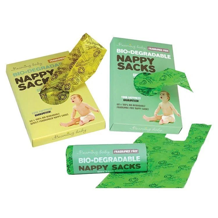 Bio - Degradable Nappy Sacks Fragrance - Free Roll 60 - Eco Natural Products - Beaming Baby - Nappy Sacks