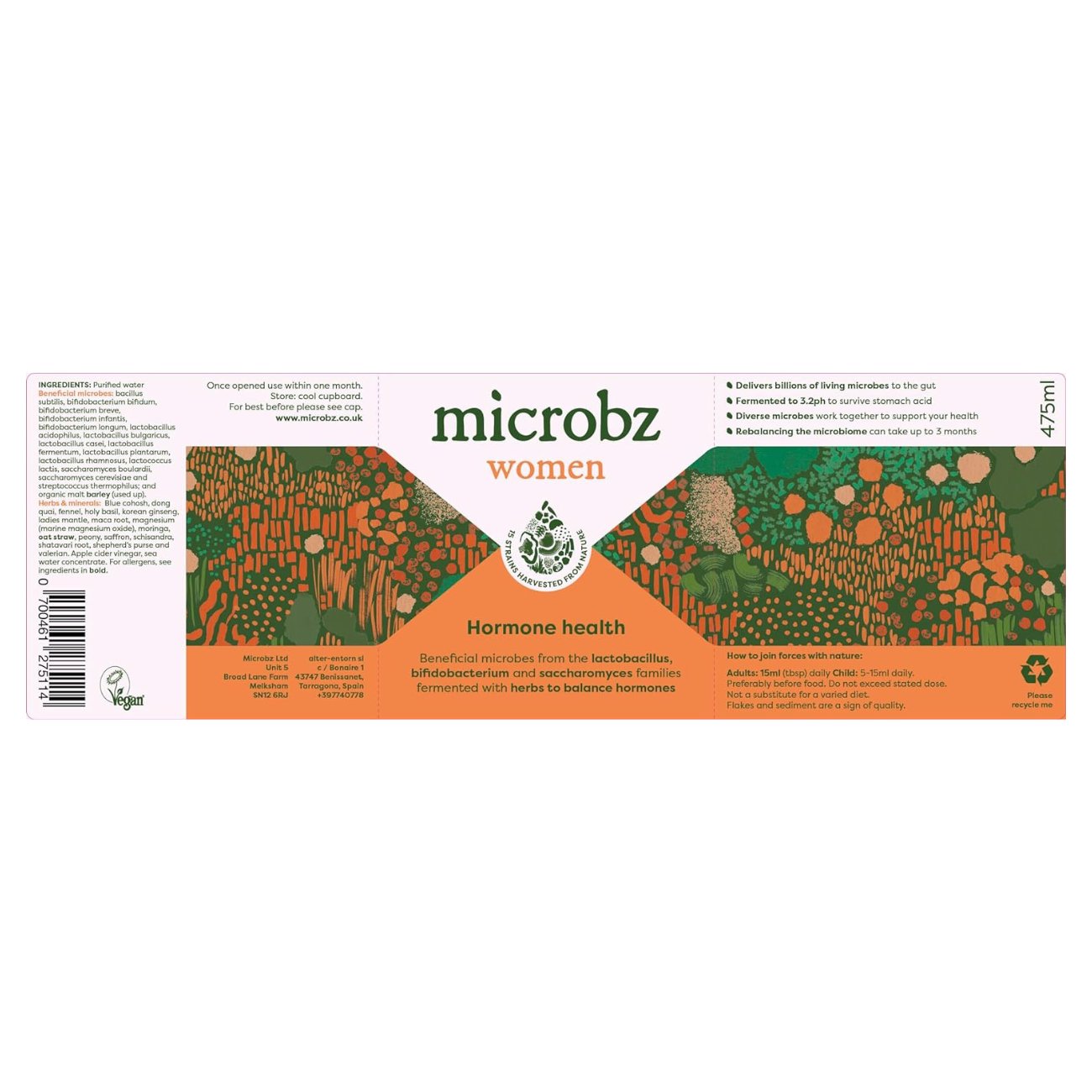 Bio - Live Women 475ml - Microbz - Food Supplement - Eco Natural Products