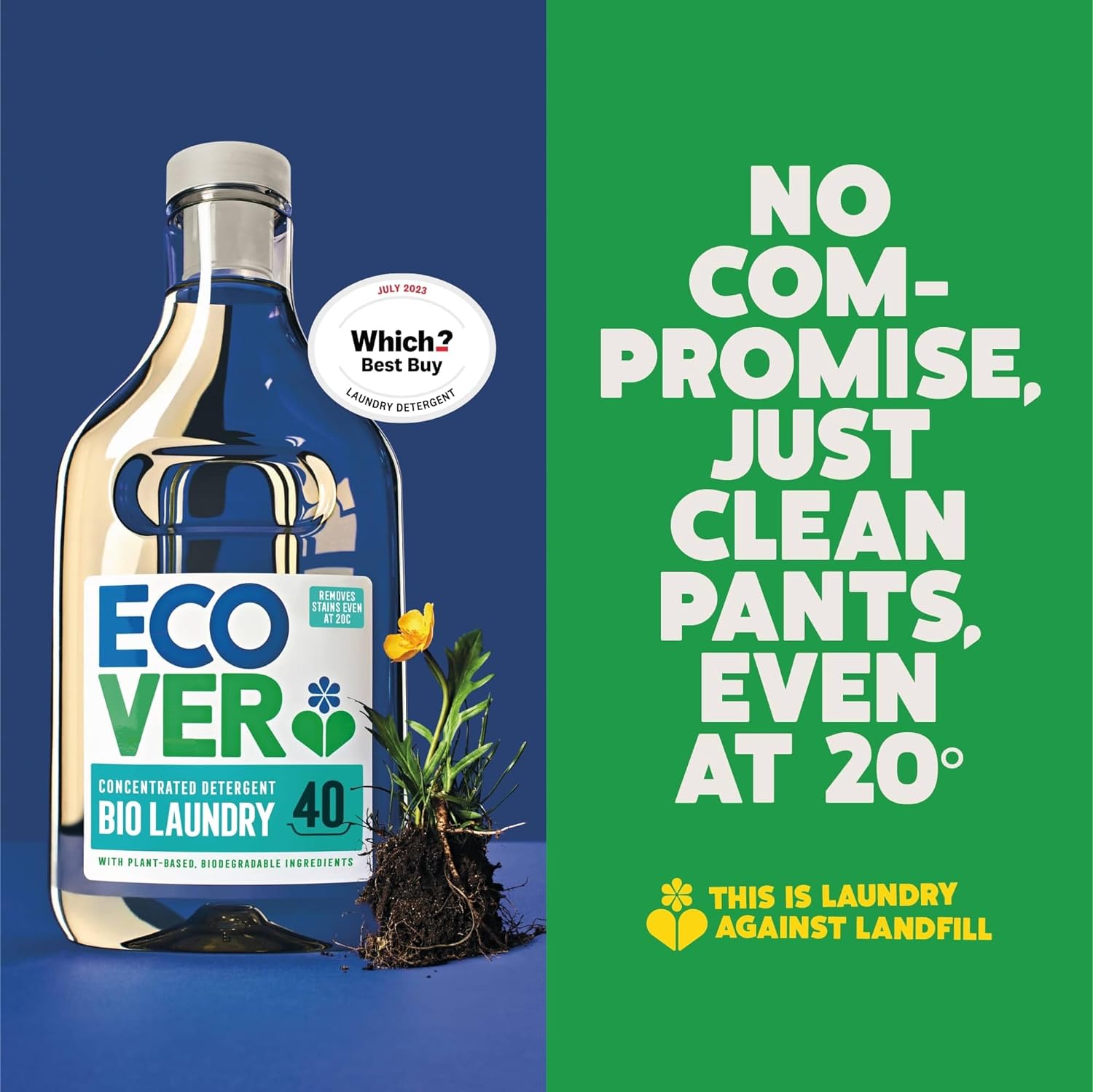 Bio Washing Powder 750g - Ecover - Washing Powder - Eco Natural Products