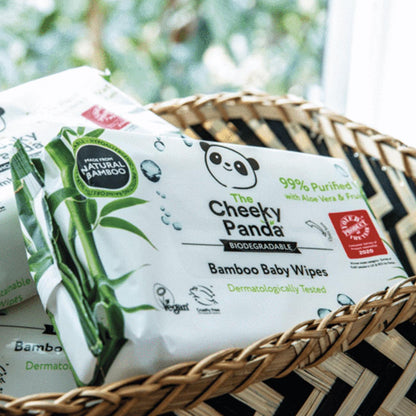 Biodegradable Bamboo Baby Wipes 60wipes - Cheeky Panda - Wipes - Eco Natural Products