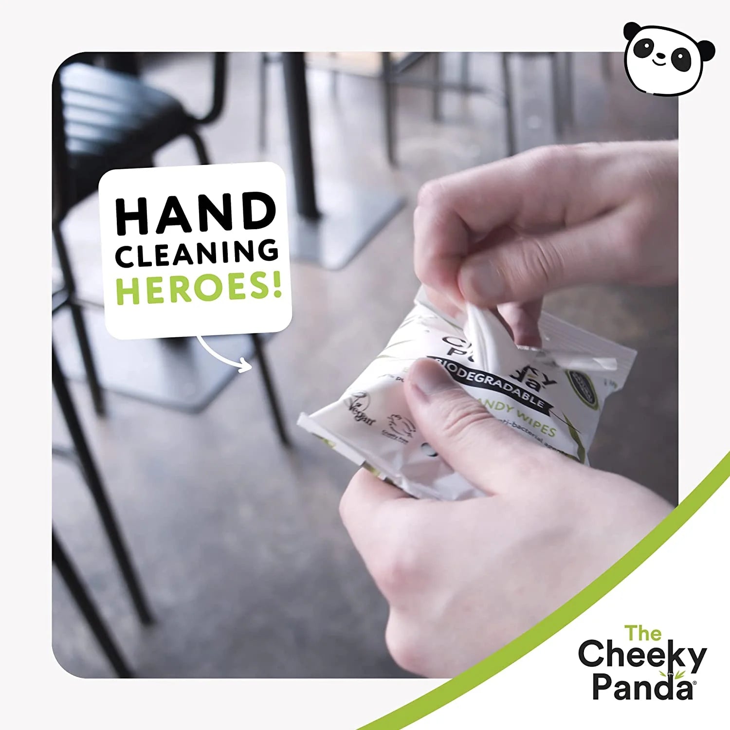 Biodegradable Bamboo Handy Wipes 12wipes - Eco Natural Products - Cheeky Panda - Hand Sanitizers & Wipes