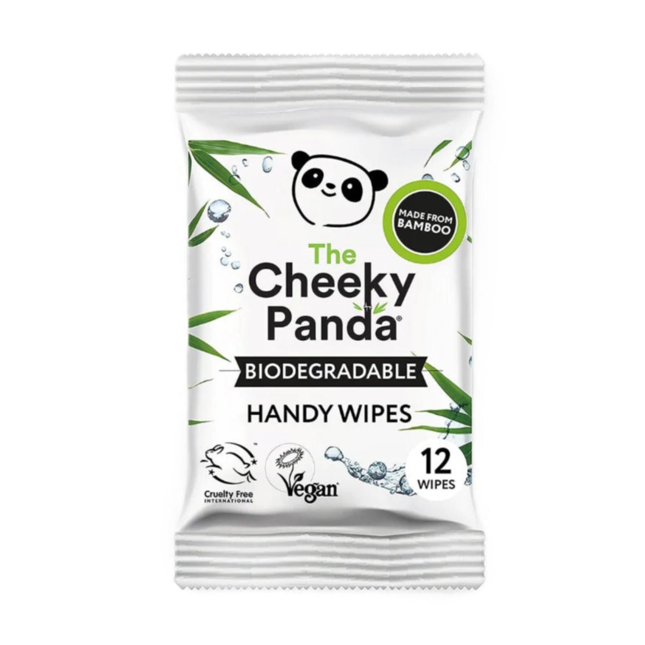 Biodegradable Bamboo Handy Wipes 12wipes - Cheeky Panda - Hand Sanitizers & Wipes - Eco Natural Products