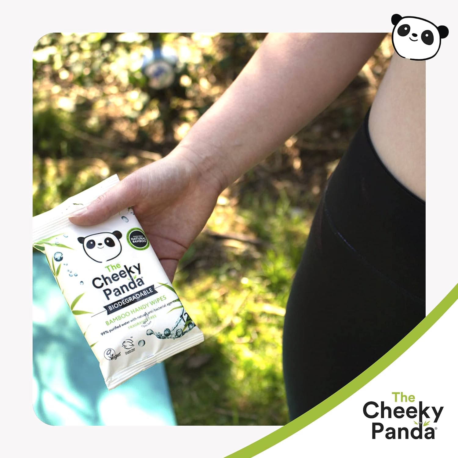 Biodegradable Bamboo Handy Wipes 12wipes - Cheeky Panda - Hand Sanitizers & Wipes - Eco Natural Products