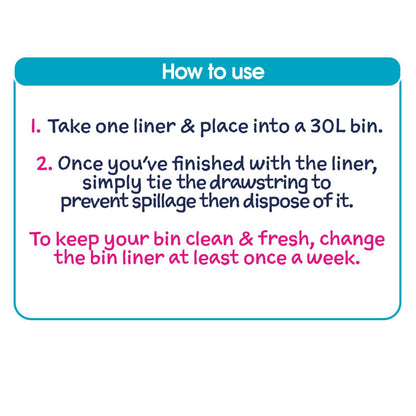 Biodegradable Bin Liners 30L 20 Bags - Ecozone - Household Cleaner - Eco Natural Products