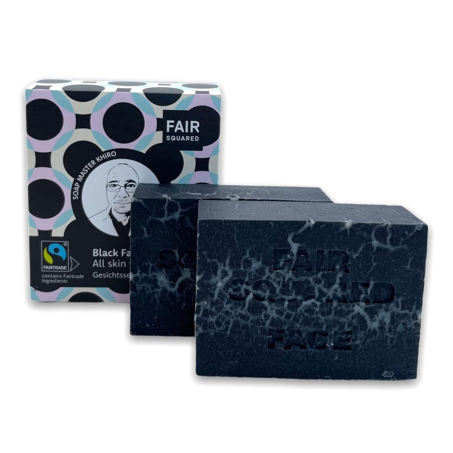 Black All Skin Types Facial Soap 2x80g - Fair Squared - Facial soap - Eco Natural Products