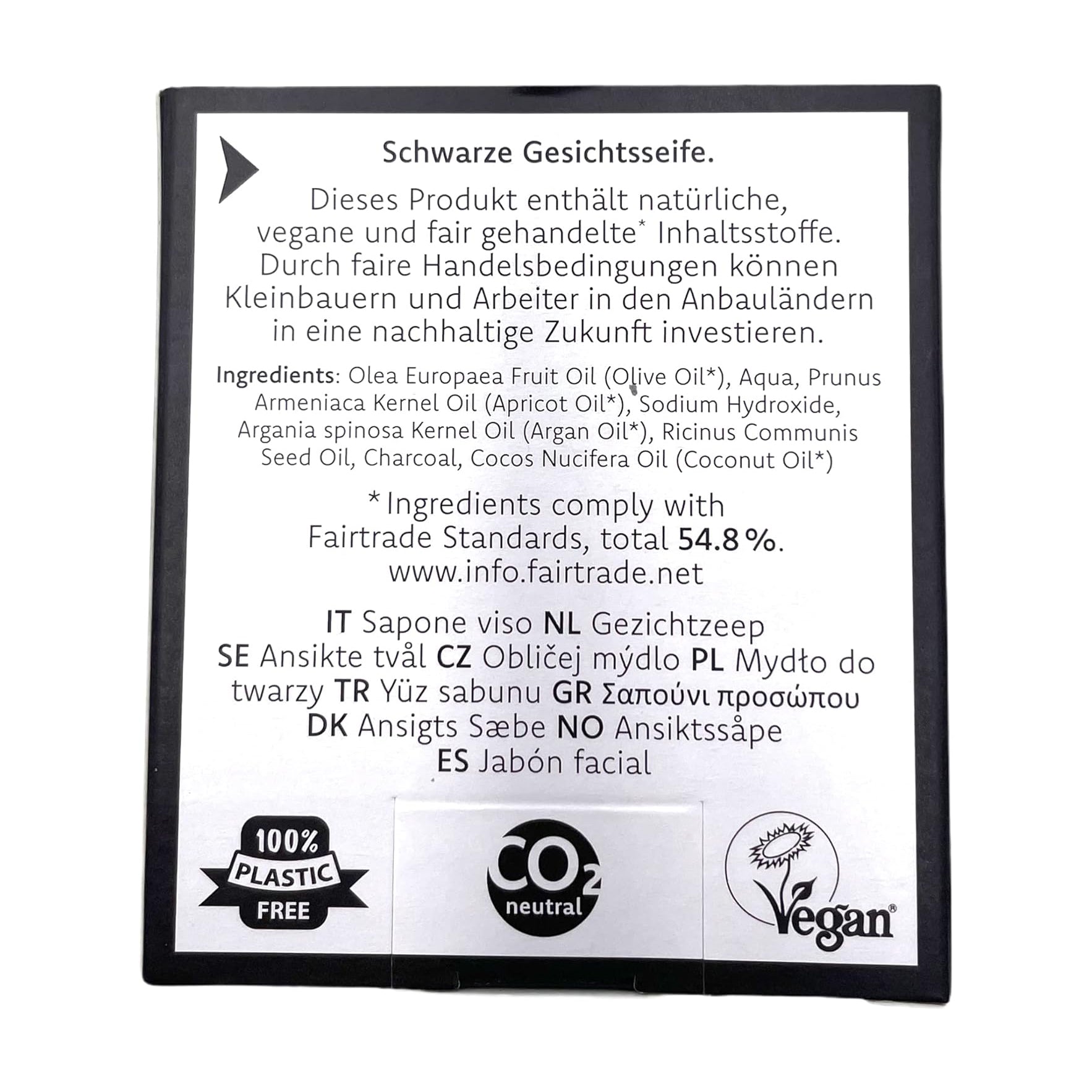 Black All Skin Types Facial Soap 2x80g - Fair Squared - Facial soap - Eco Natural Products