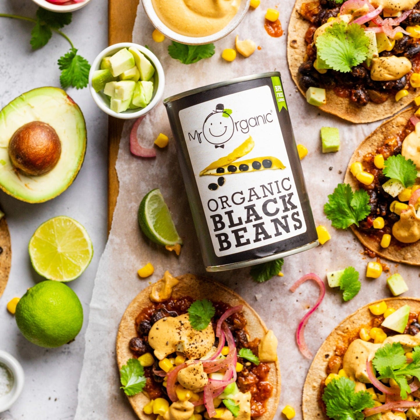 Black Beans Tin 400g - Mr Organic - Beans - Eco Natural Products