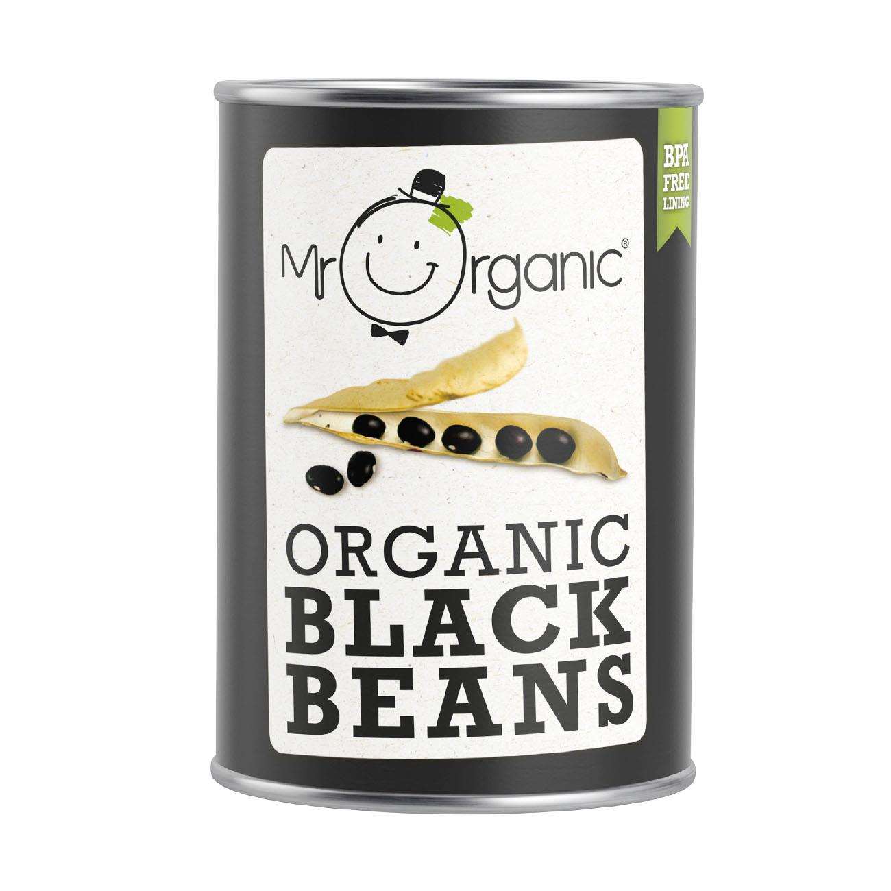 Black Beans Tin 400g - Eco Natural Products - Mr Organic - Beans