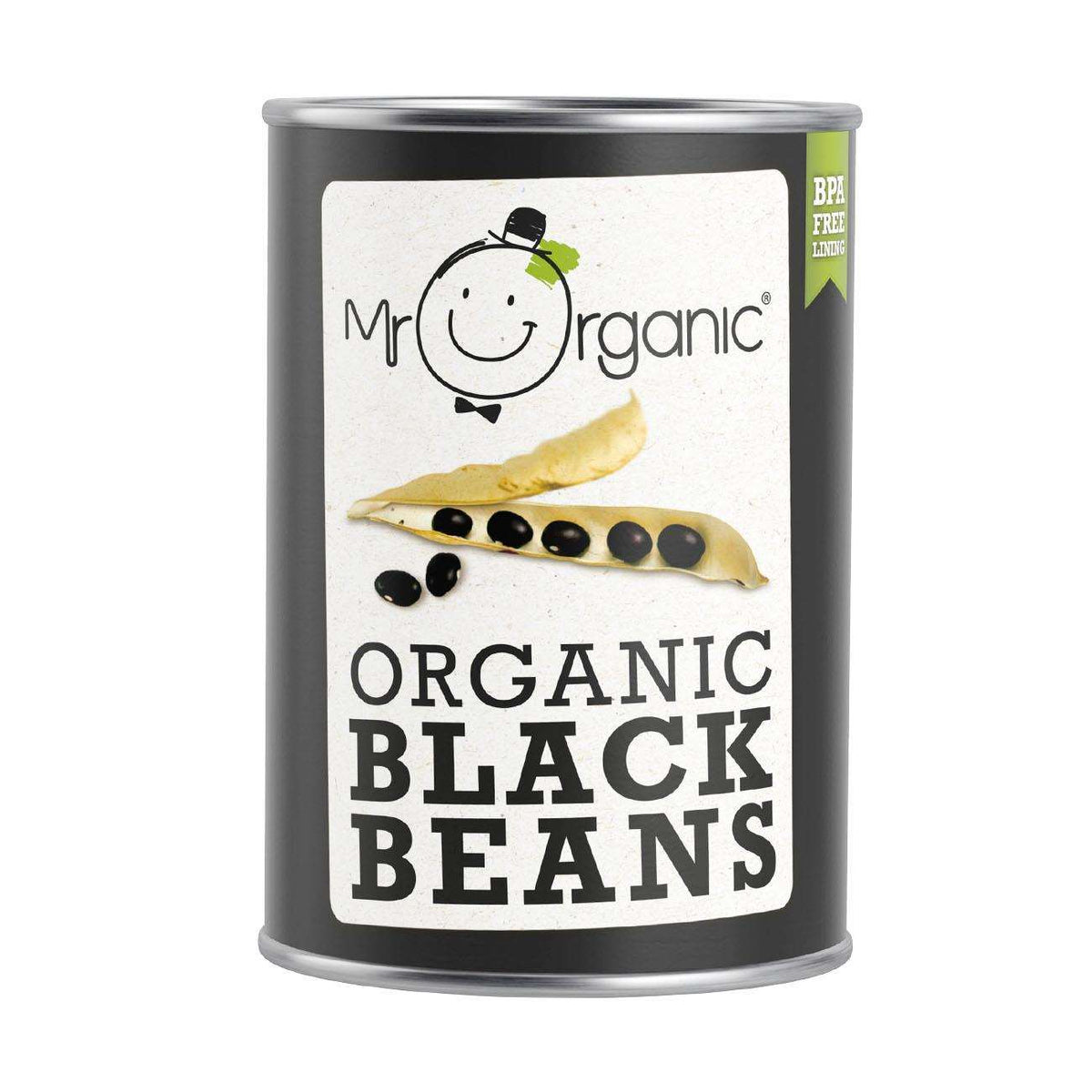 Black Beans Tin 400g - Mr Organic - Beans - Eco Natural Products