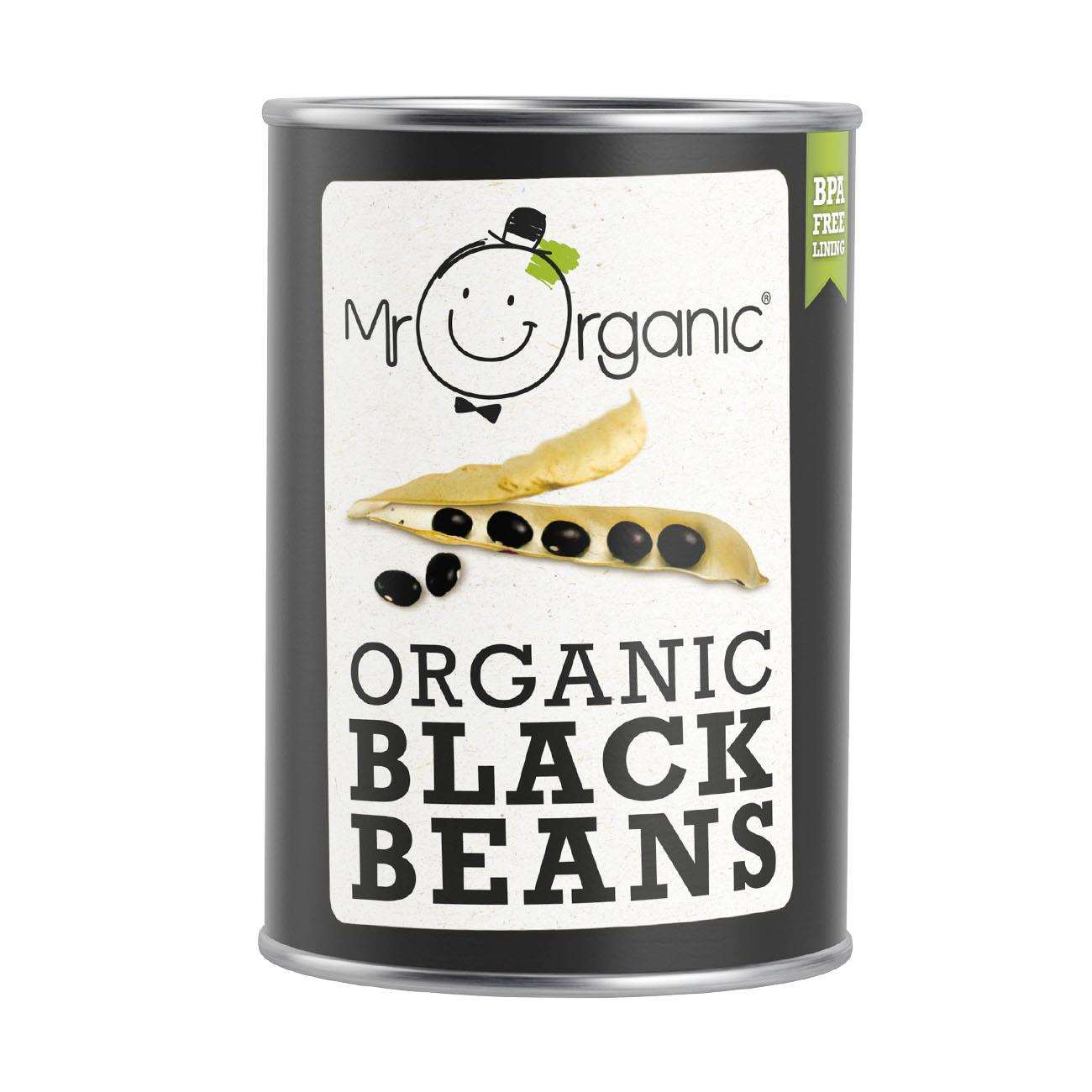 Black Beans Tin 400g - Mr Organic - Beans - Eco Natural Products