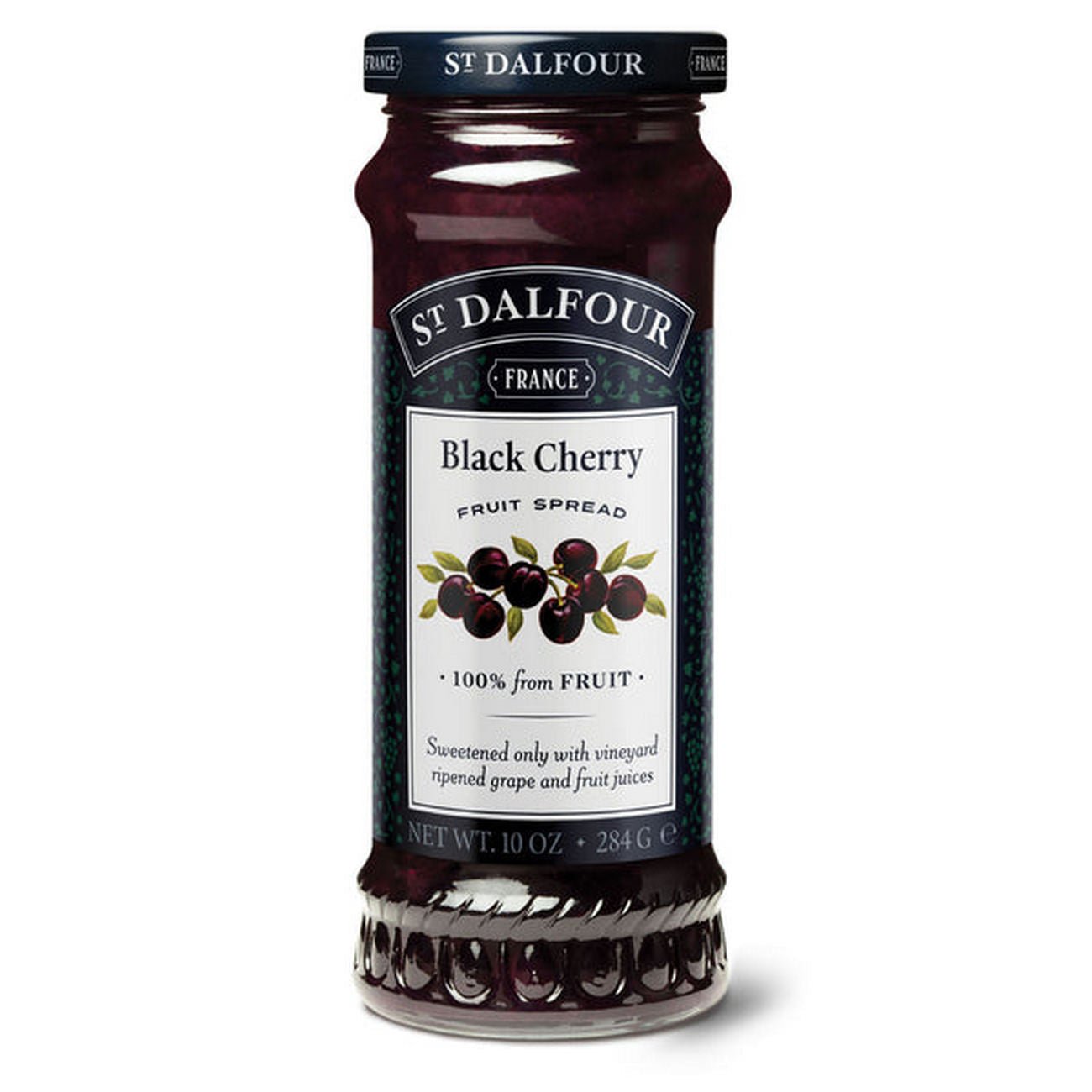 Black Cherries Fruit Spread 284g - Eco Natural Products - St Dalfour - Canned & Jarred Fruits