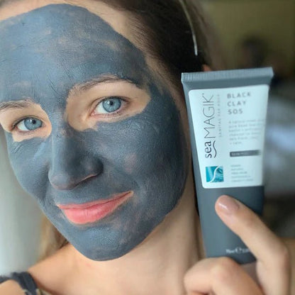 Black Clay SOS Natural Dead Sea Mud Mask 75ml - Sea Magik - Skin Care Masks & Peels - Sea Magik