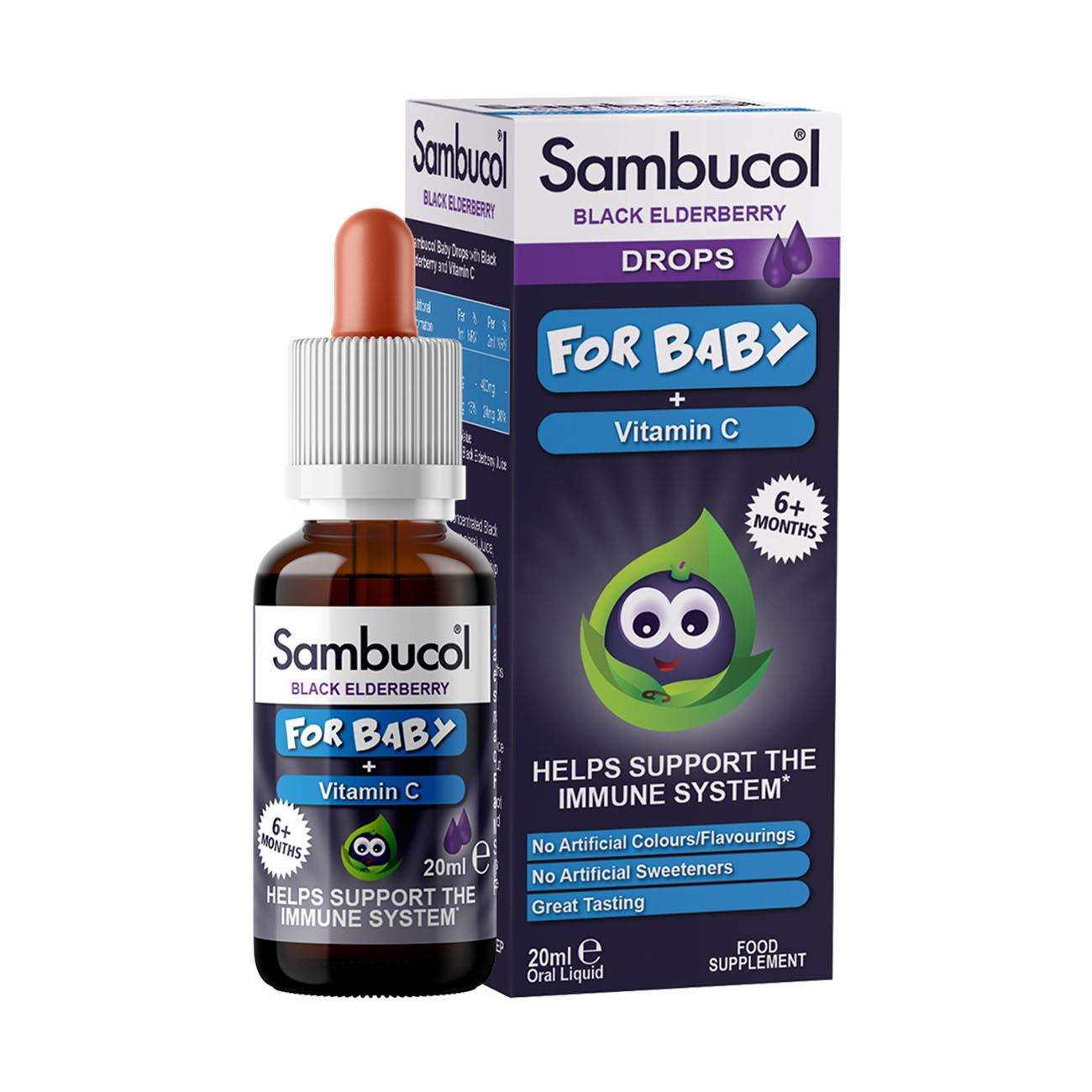 Black Eldeberry Baby Drops 20ml - Eco Natural Products - Sambucol - Food Supplement