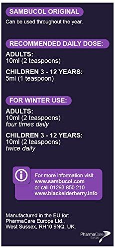 Black Elderberry Original Liquid 120ml - Sambucol - Food Supplement - Eco Natural Products