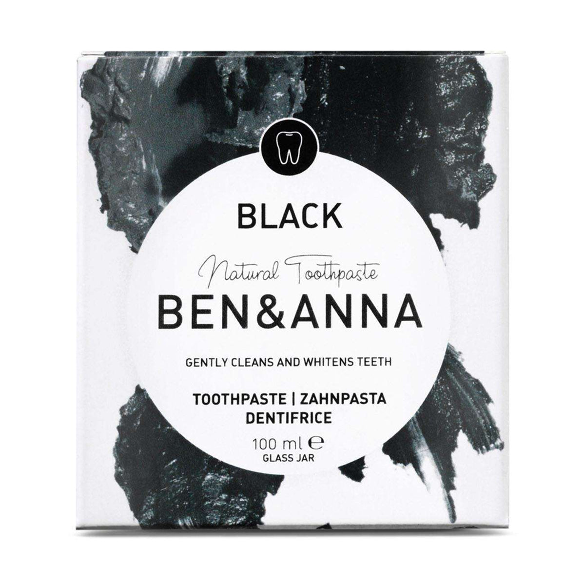 Black with Activated Charcoal Toothpaste 100ml - Ben & Anna - Toothpaste - Eco Natural Products