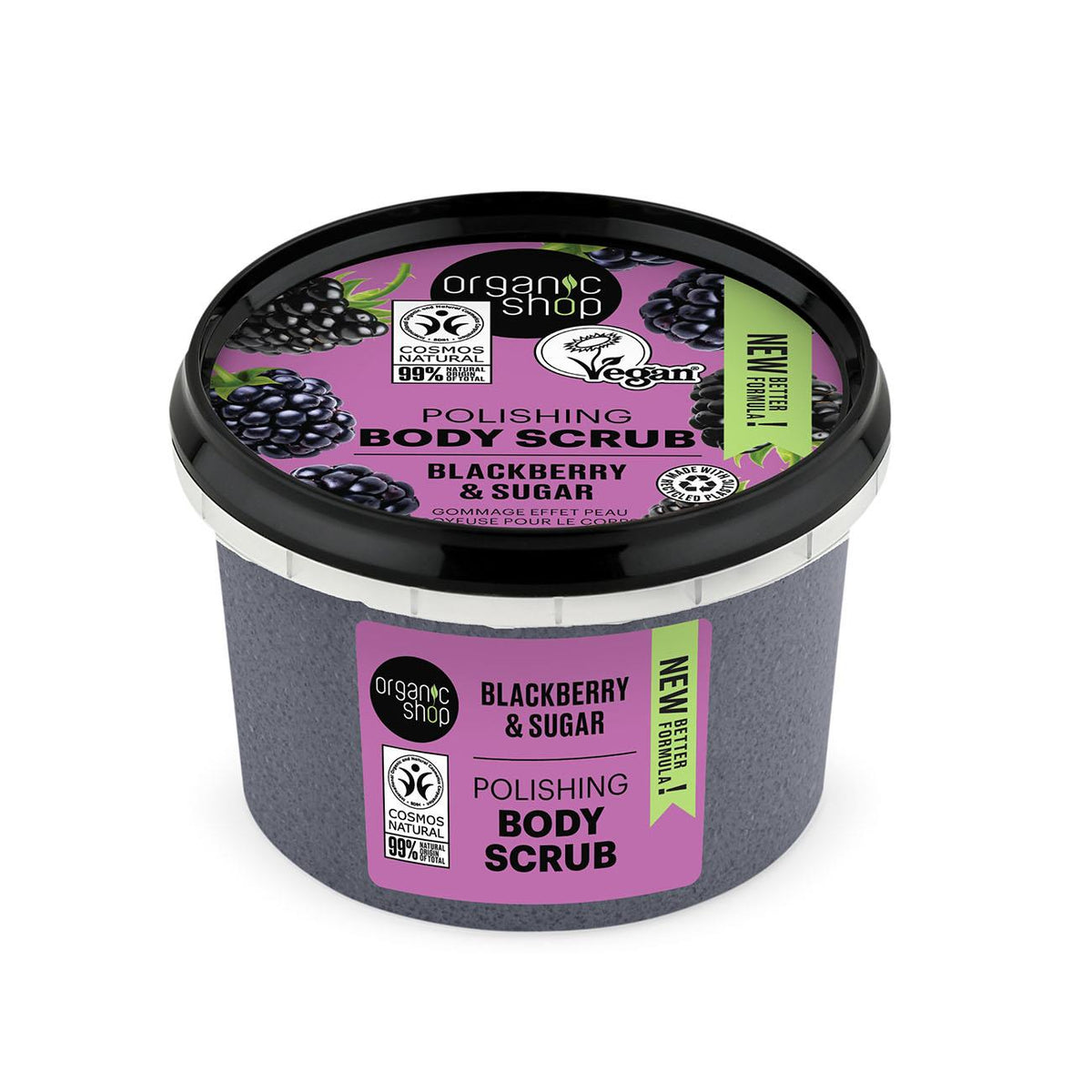 Blackberry and Sugar Polishing Body Scrub 250 ml - Organic Shop - Body Scrub - Eco Natural Products